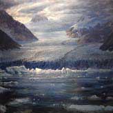 Alaska Landscape Painting Columbia Glacier and Bay